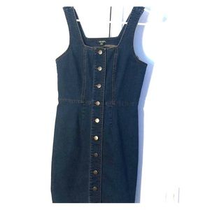 Button front denim dress - never worn!